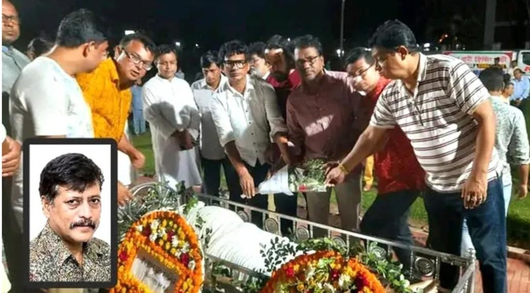 Funeral Function of Poet and Journalist Soumitra Dev Tito held at Moulvibazar district town 